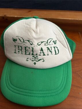 Green and White "Ireland" Trucker Hat - Classic Mesh Cap